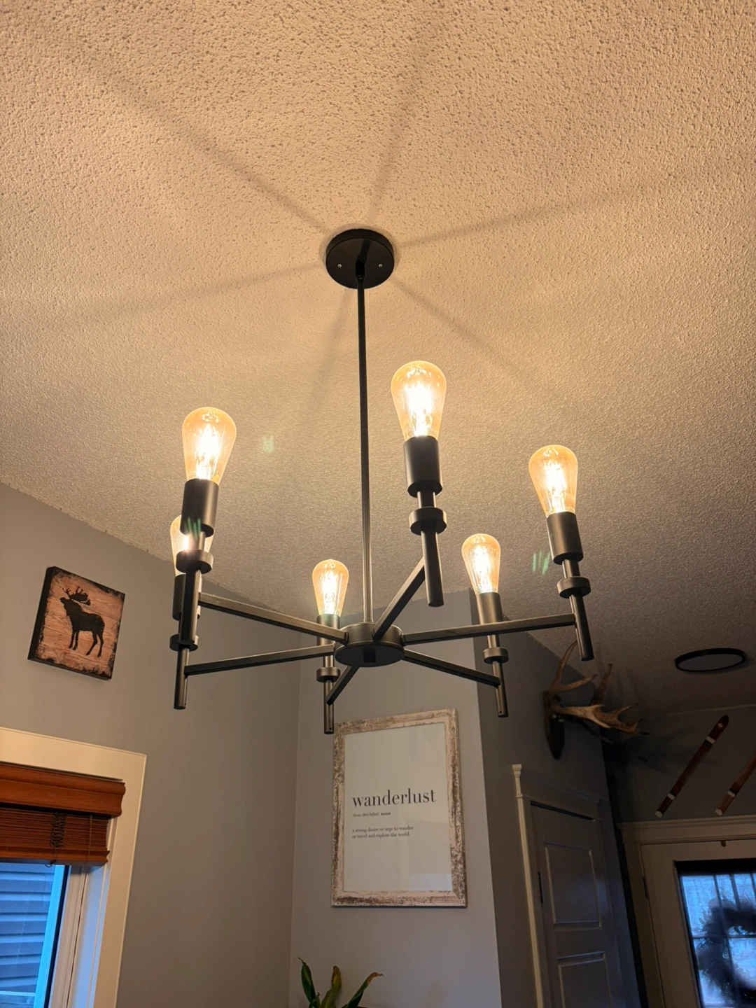 Black 6-Light Chandelier - photo 4