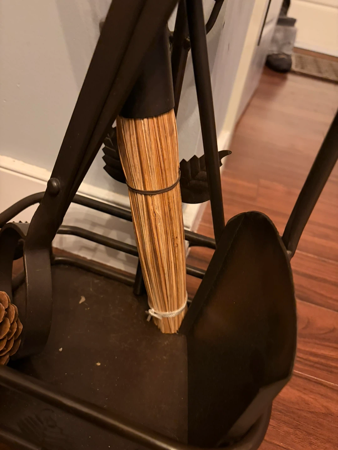 Metal Fireplace Tool Set with Holder - photo 2