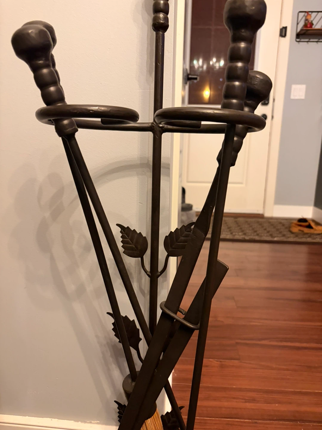 Metal Fireplace Tool Set with Holder - photo 3