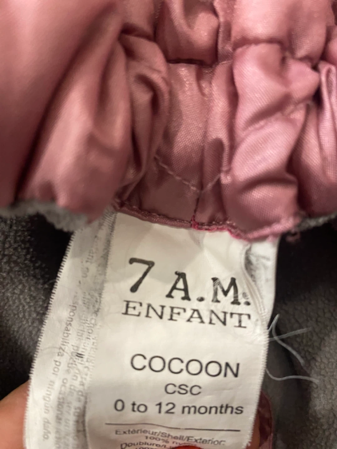 7 A.M. Enfant Cocoon Baby Bunting Bag 0-12 Months - photo 3