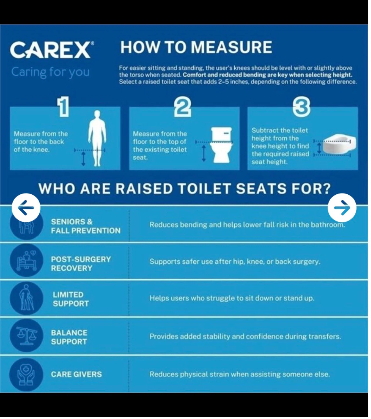 Carex Raised Toilet Seat with Handles - photo 2