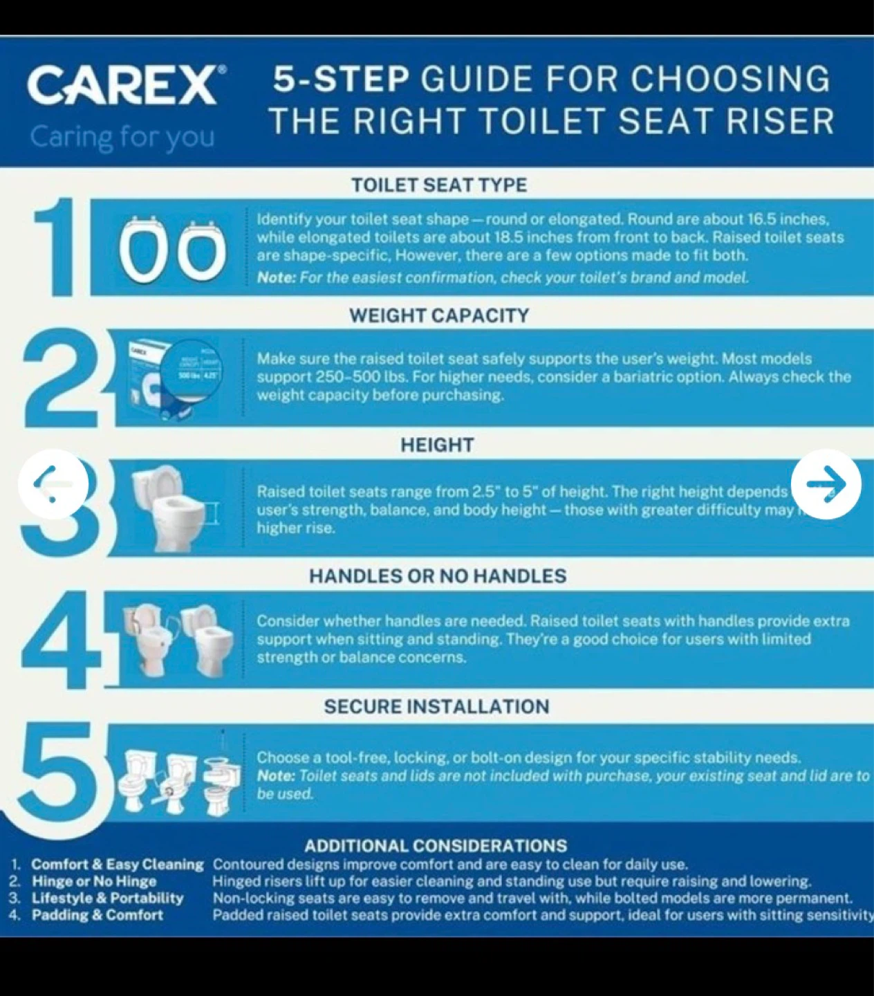 Carex Raised Toilet Seat with Handles - photo 3