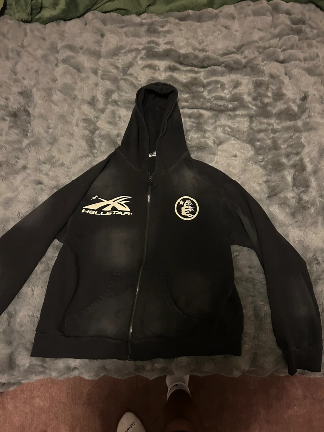 Hellstar Black Zip-Up Hoodie
