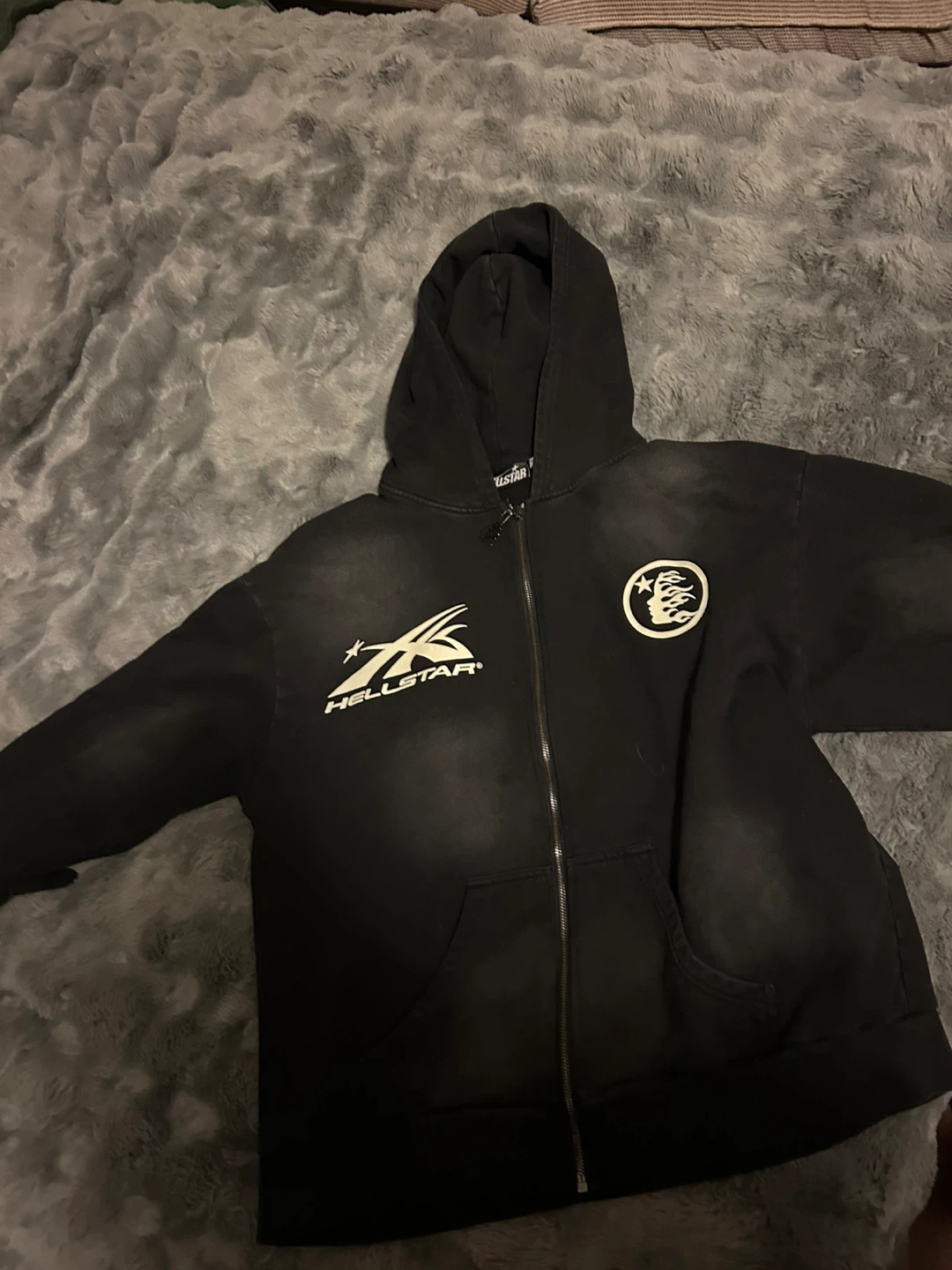 Hellstar Black Zip-Up Hoodie - photo 4