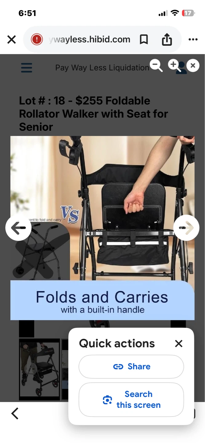 Retaoldth Foldable Rollator Walker with Seat for Seniors - photo 2