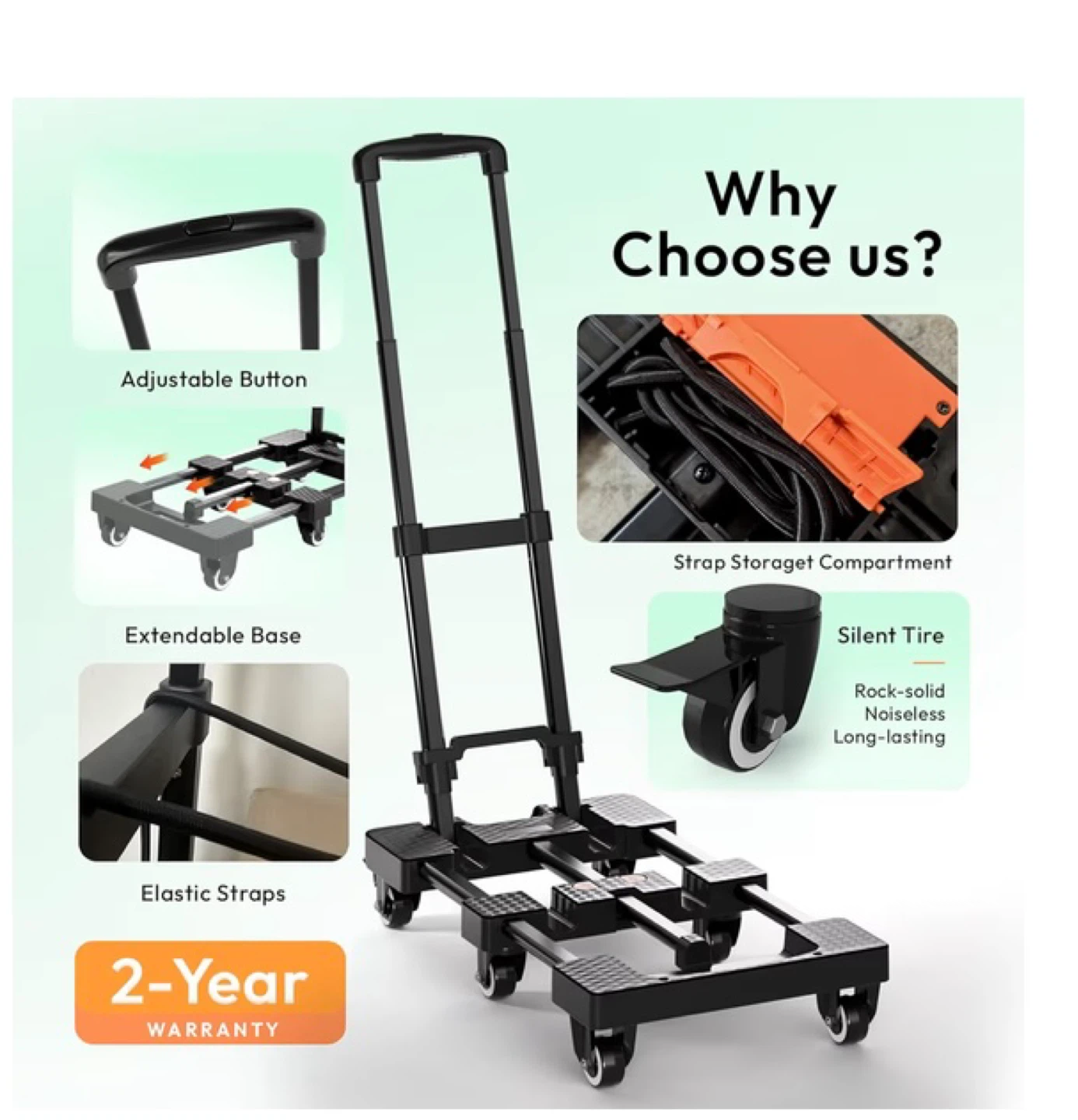 New:compact rolling cart-600lb capacity! - photo 3