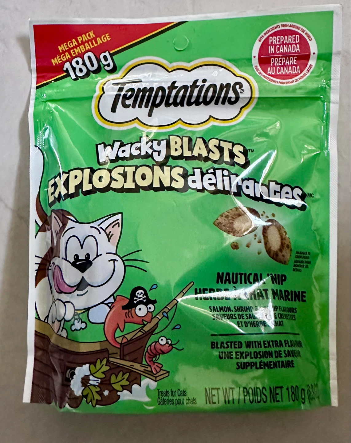 Temptations Wacky Blasts Nautical Nip Cat Treats