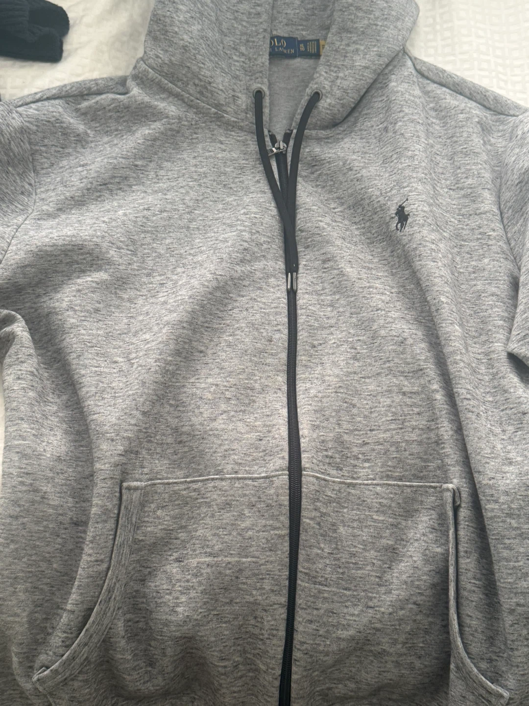 Polo Ralph Lauren Full Zip Hoodie XL Grey Heather