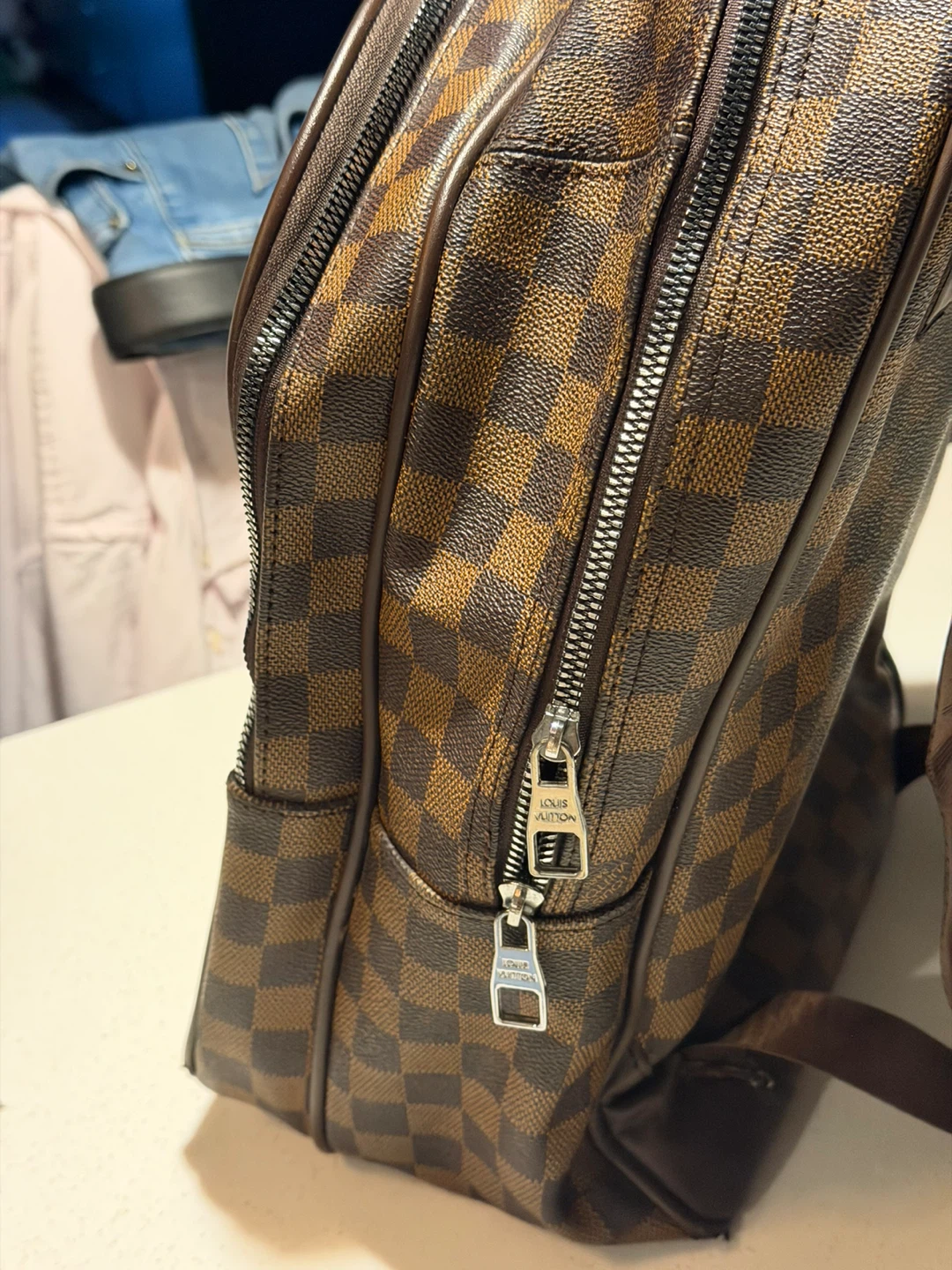 Louis Vuitton Damier Ebene Canvas Backpack - photo 4