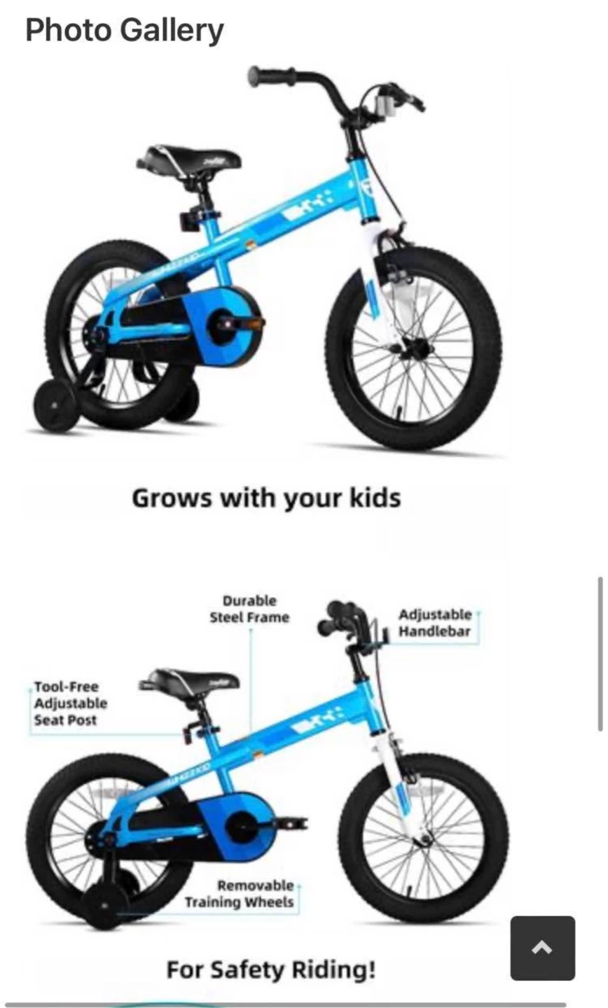 WHIZZ KID Blue Kids Bicycle with Training Wheels - photo 2
