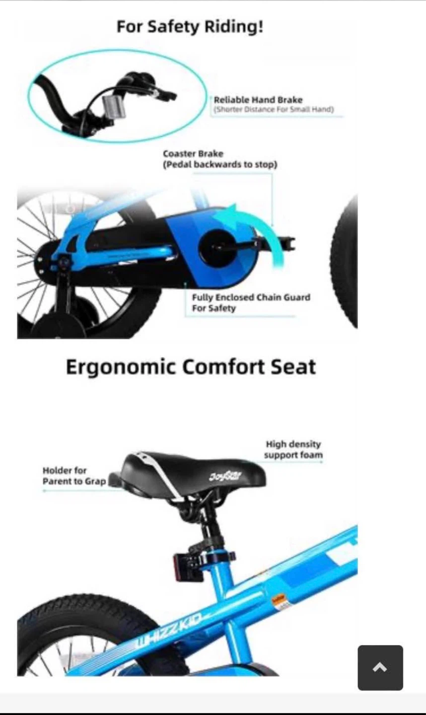 WHIZZ KID Blue Kids Bicycle with Training Wheels - photo 3