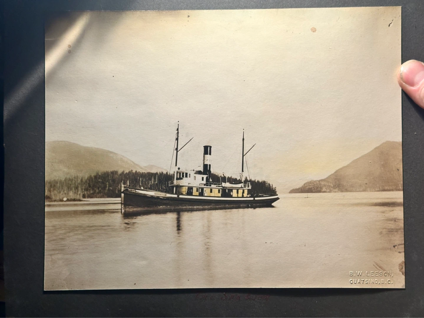 Antique  Ben William Leeson Photograph Sea Lion Tug Boat