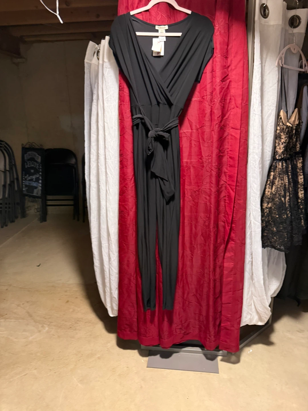 Black Jumpsuit with Tie Waist - photo 3