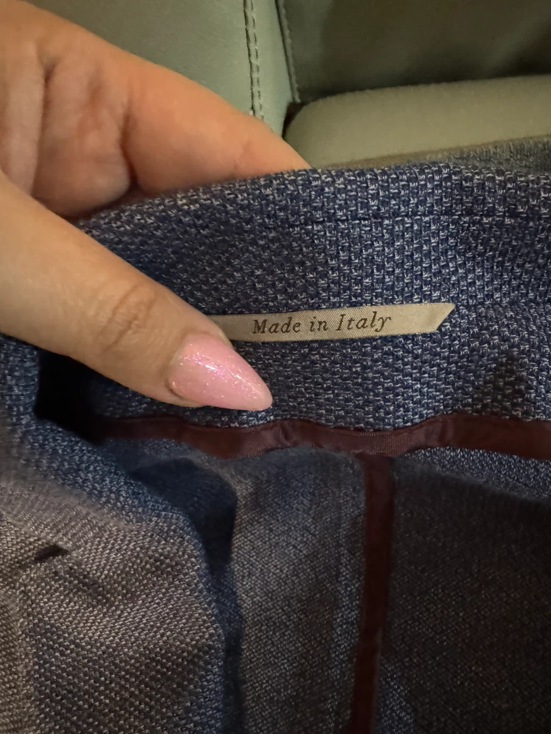 Canali Navy Cotton Blazer - Size 54R - photo 3