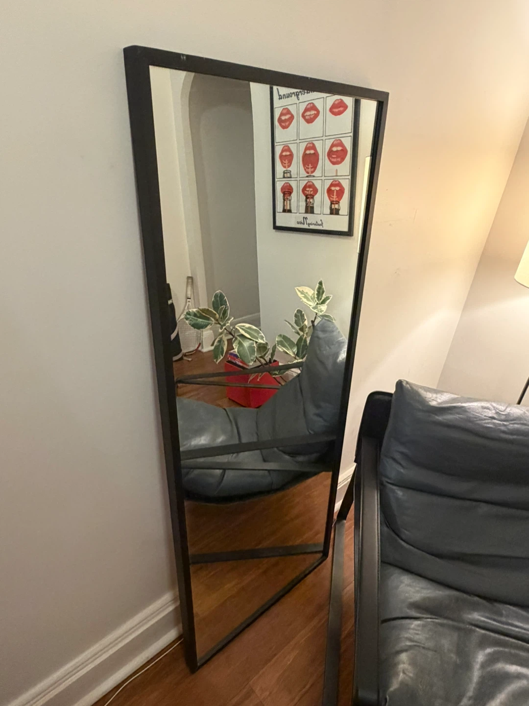 Full Length Mirror with Black Frame