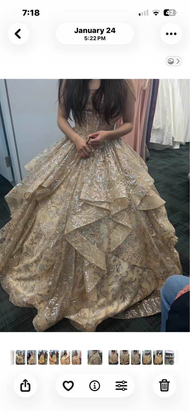 Gold Ballgown with Sparkle Details - photo 2