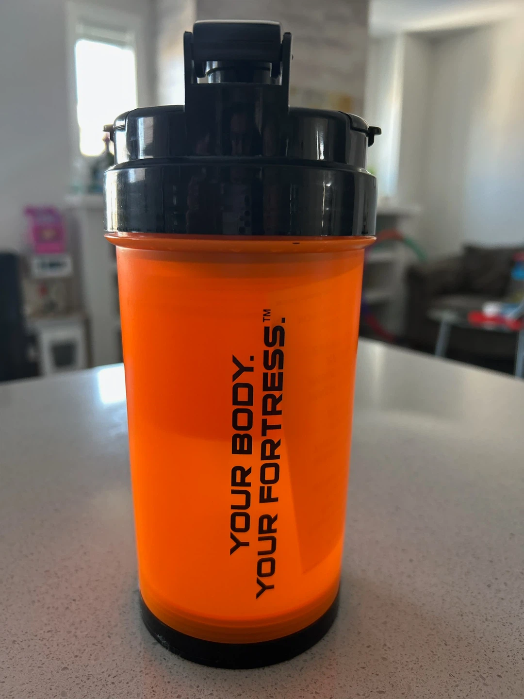 YOUR BODY. YOUR FORTRESS. Orange Shaker Bottle - photo 2