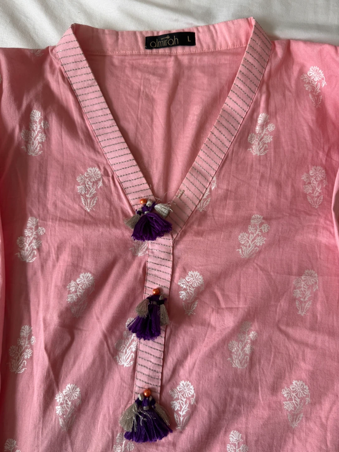 Almirah Pink 3-Piece Shalwar Kameez Dupatta Set - Size L - photo 4