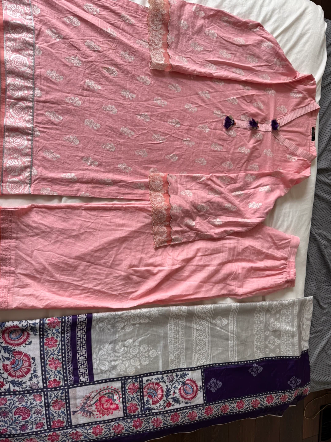 Almirah Pink 3-Piece Shalwar Kameez Dupatta Set - Size L