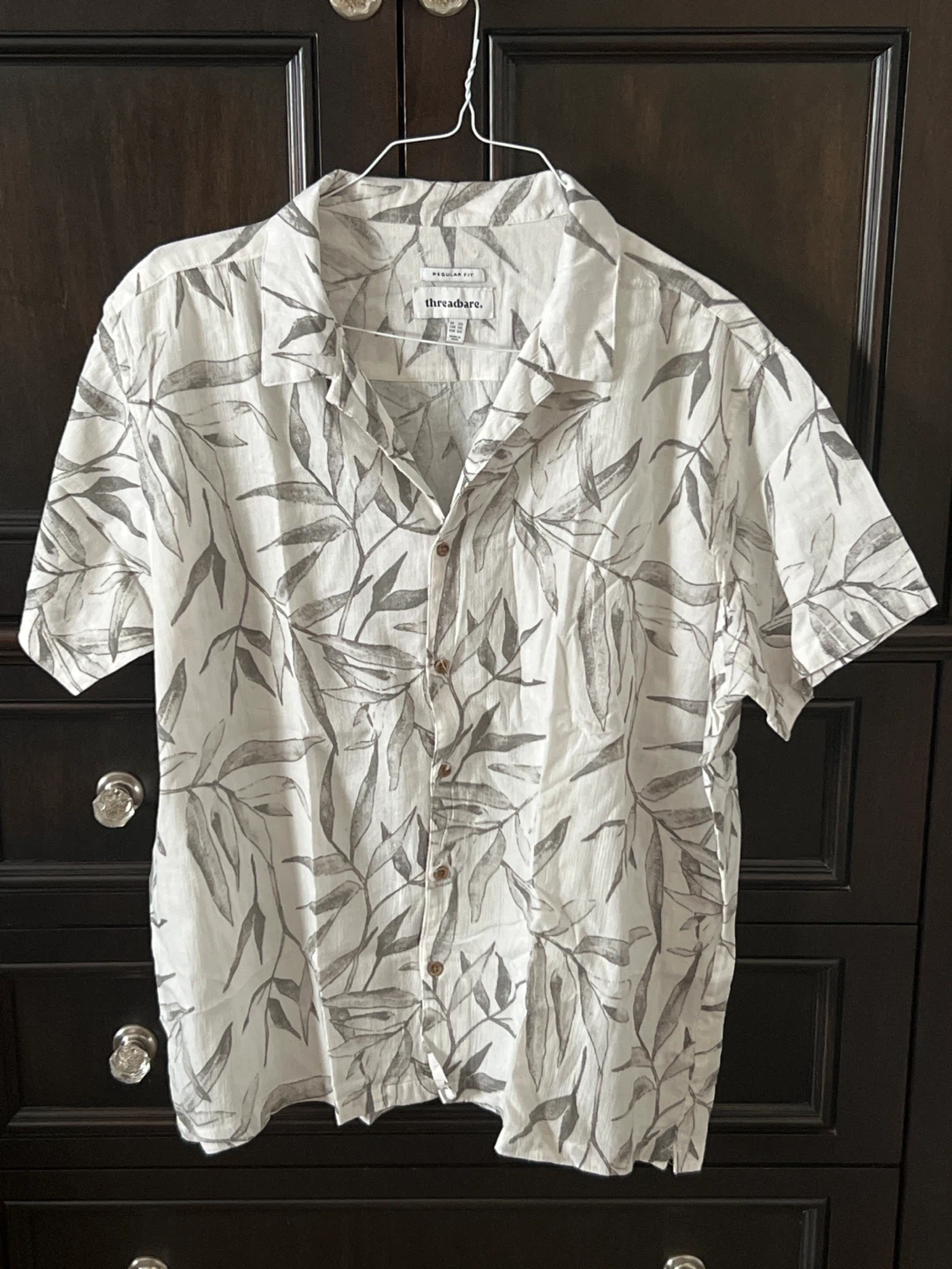 Threadbare Men's Regular Fit Short Sleeve Button-Up Shirt - XXL