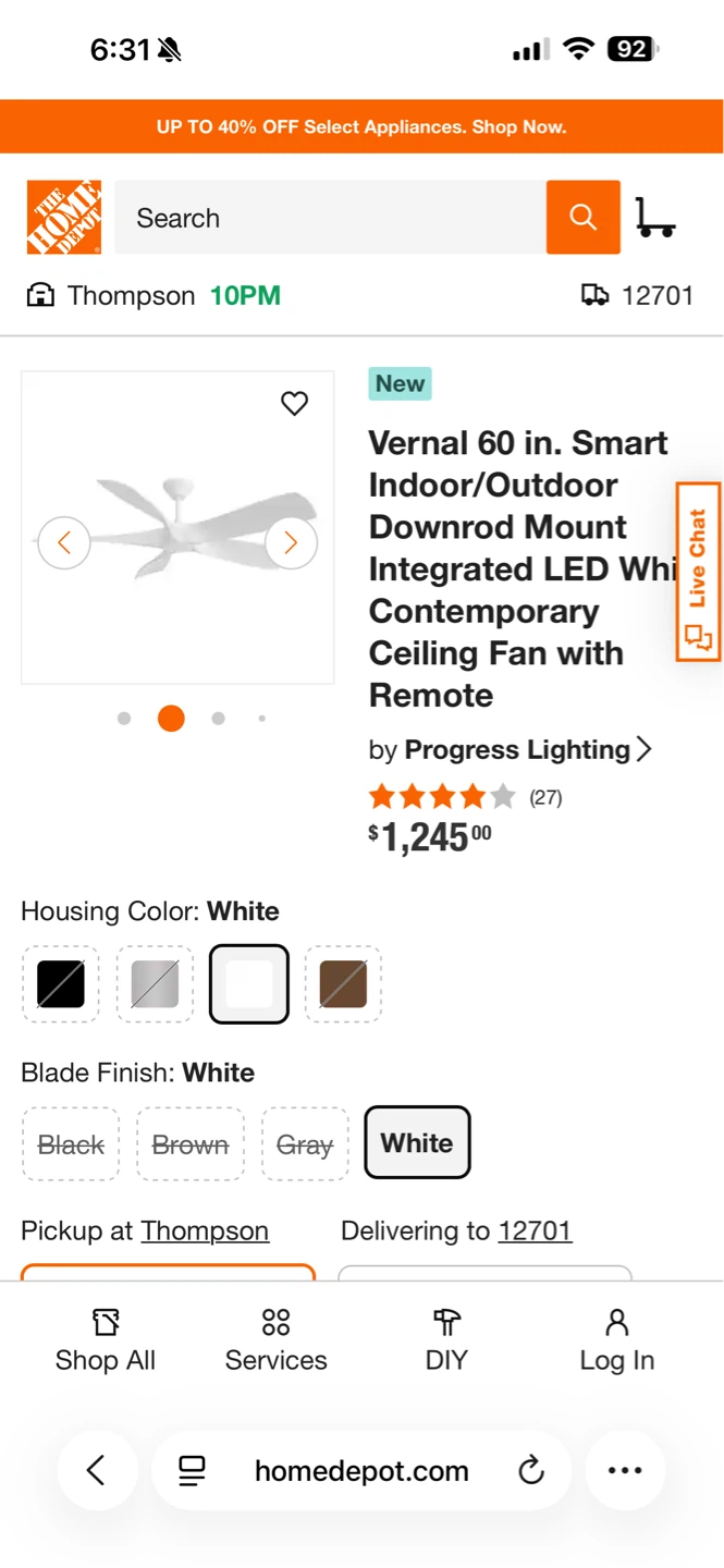 60 in. Smart Indoor/Outdoor smart  Ceiling Fan - photo 5
