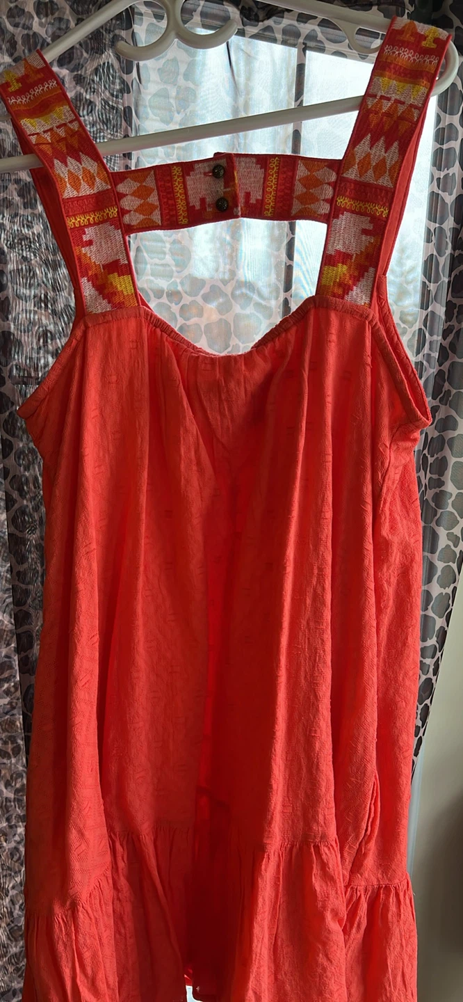 Anthropologie Coral Embroidered Tunic Dress Size M - photo 3
