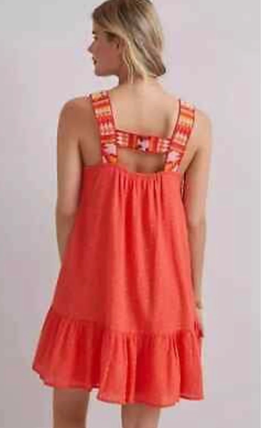 Anthropologie Coral Embroidered Tunic Dress Size M - photo 2