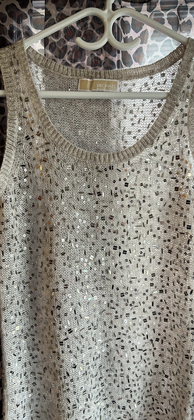 Michael Kors Beaded Sleeveless Knit Top - photo 3