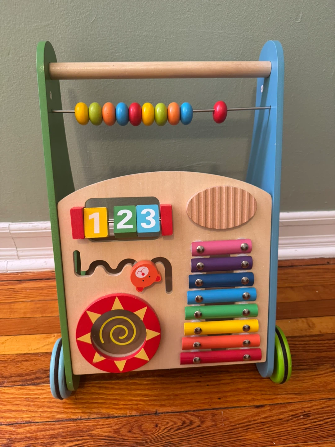 Wooden Activity Walker with Abacus and Xylophone