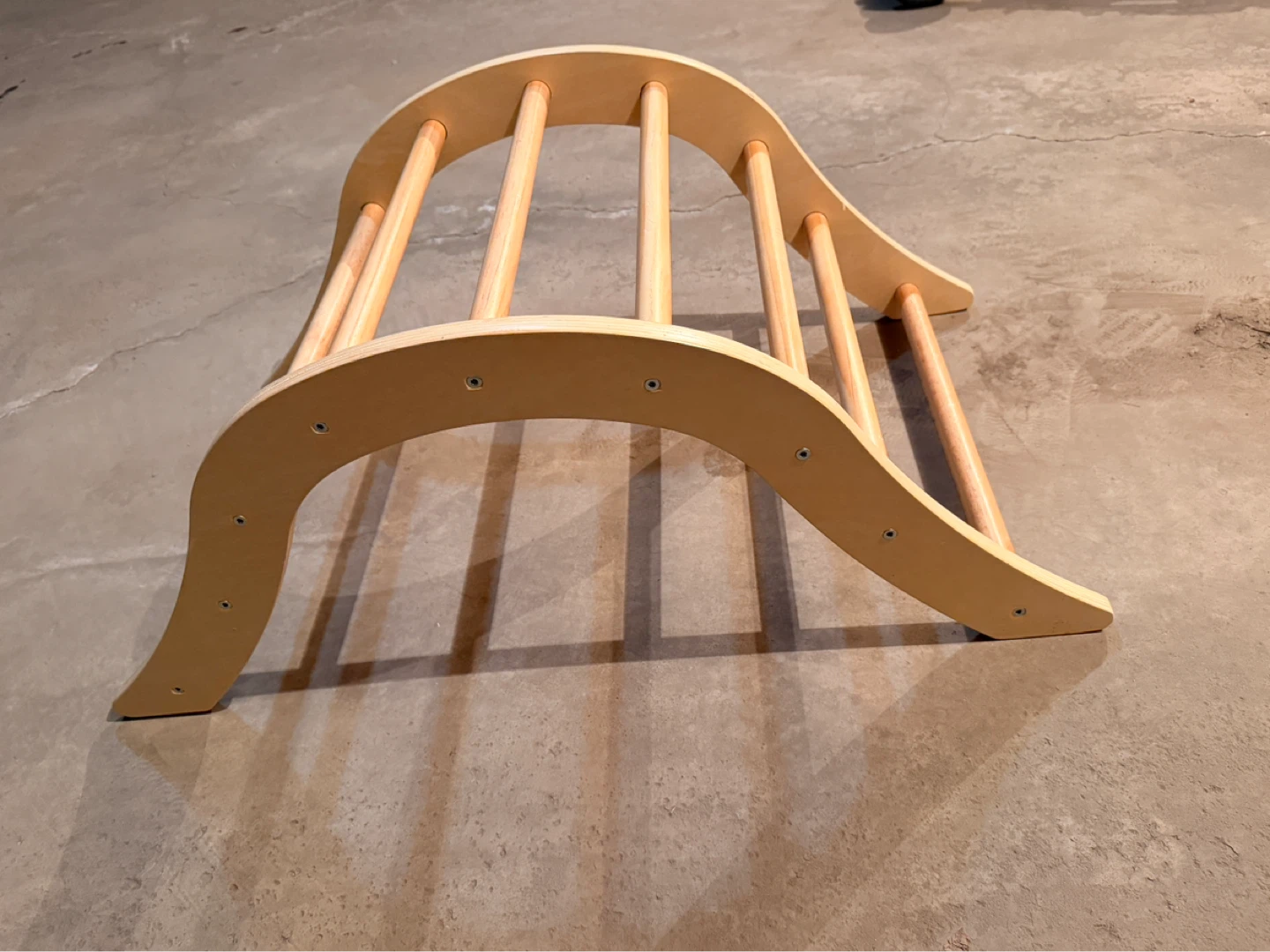 Wooden Climbing Wall Panel and Rocker Set