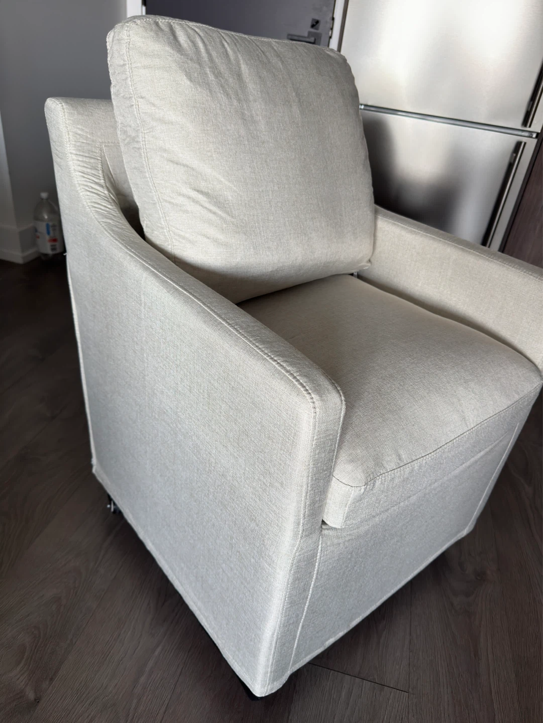 Cream Upholstered Armchair