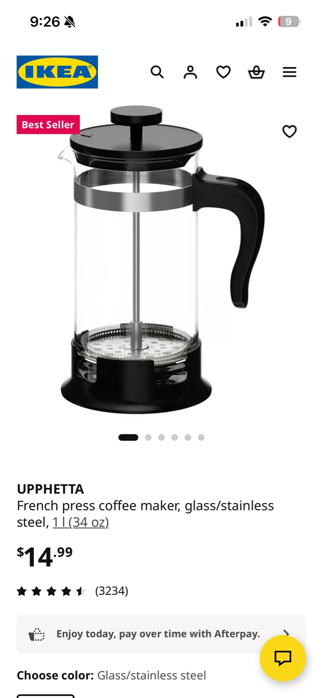 UPPHETTA French press coffee maker Bodum IKEA tea - photo 5