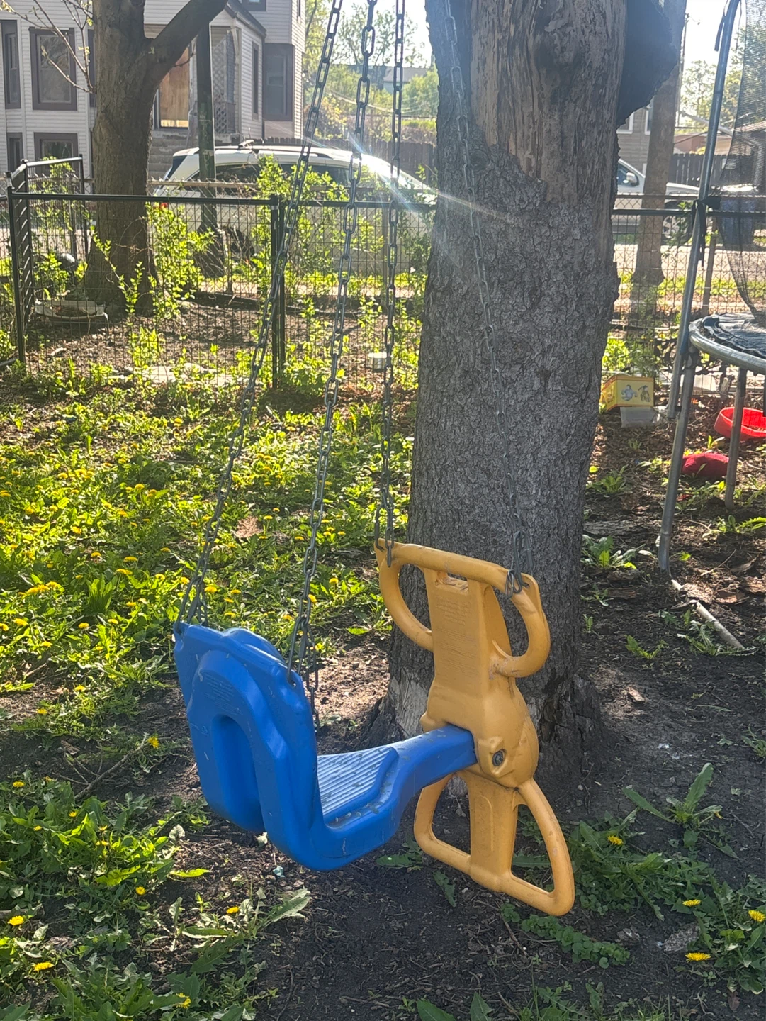 Used swing comes with chain for tree