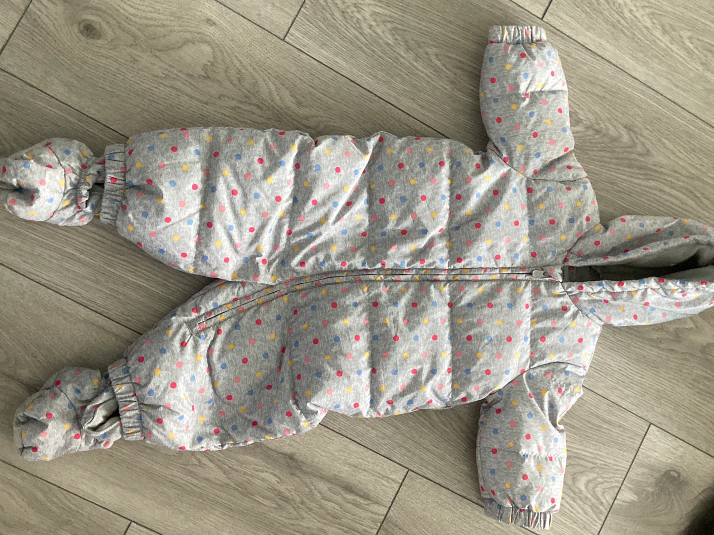 Baby Gap Grey Polka Dot Snowsuit 6-12 Months