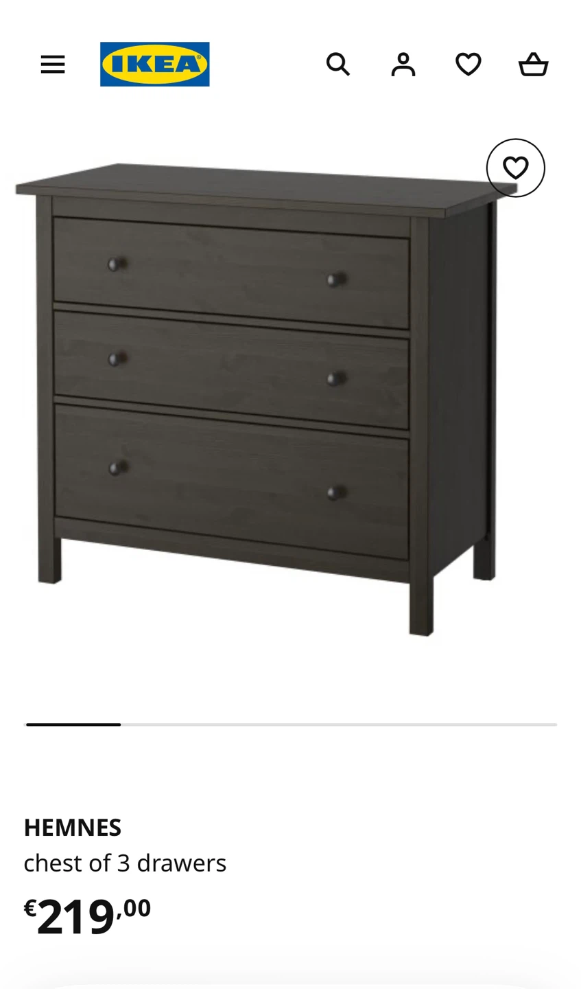 IKEA HEMNES 3-drawer chest - photo 3