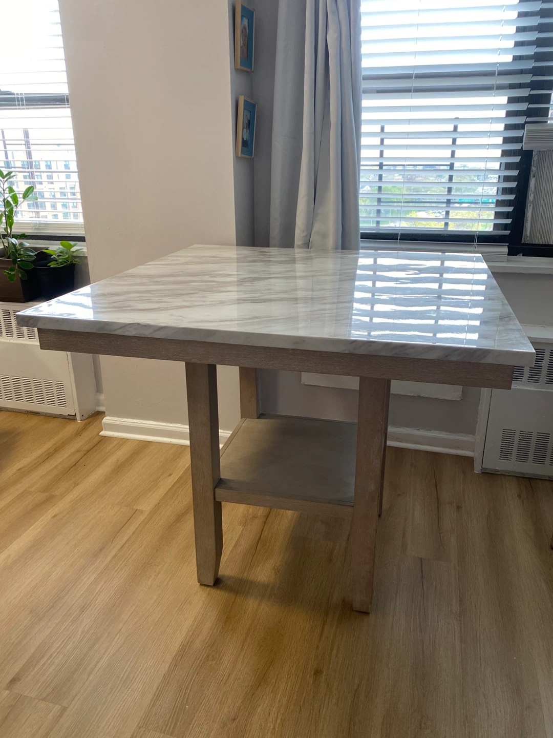 Marble Top Counter Height Table with 4 Chairs - photo 5