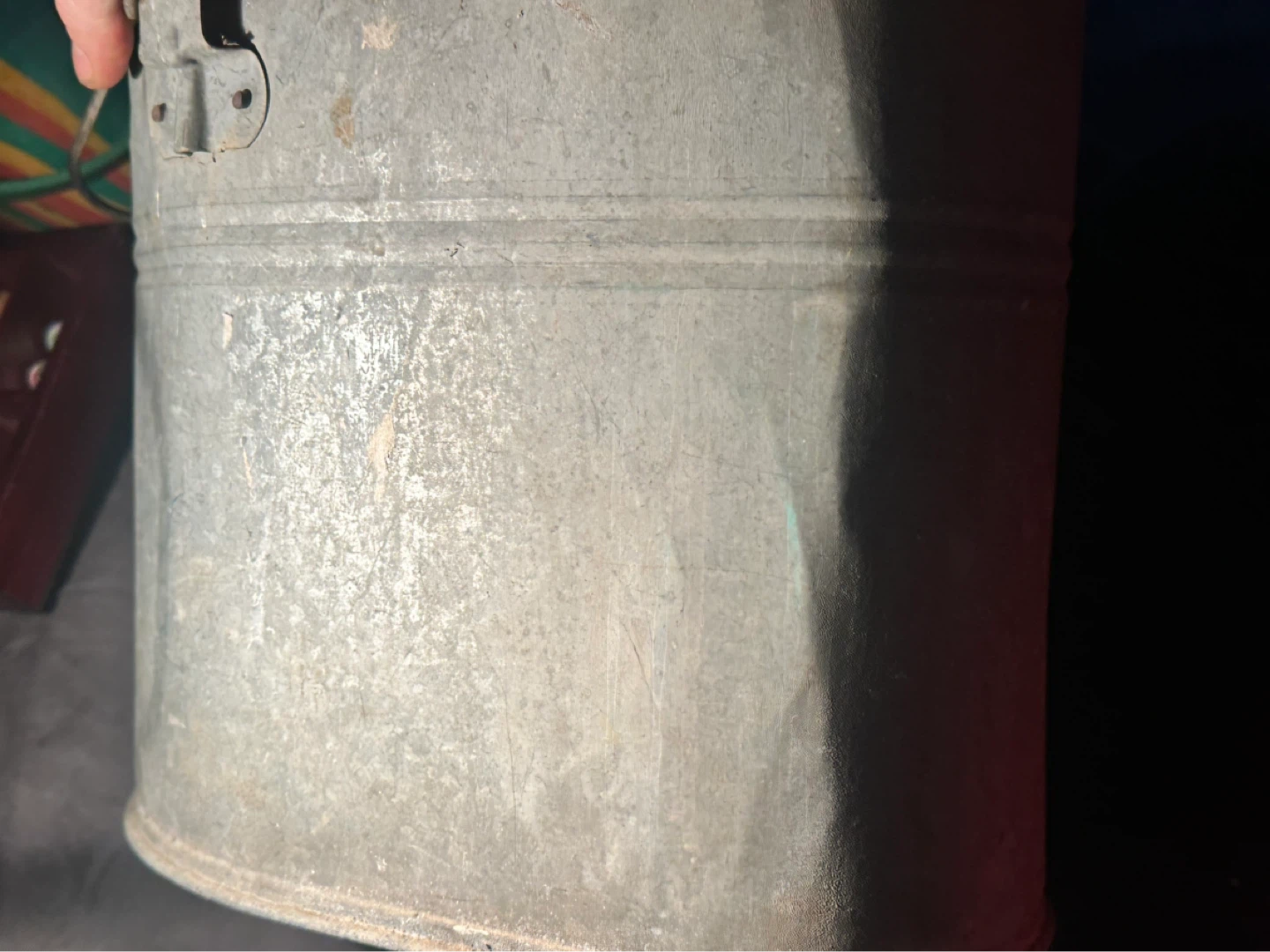 Antique galvanized mop pale good condition - photo 5
