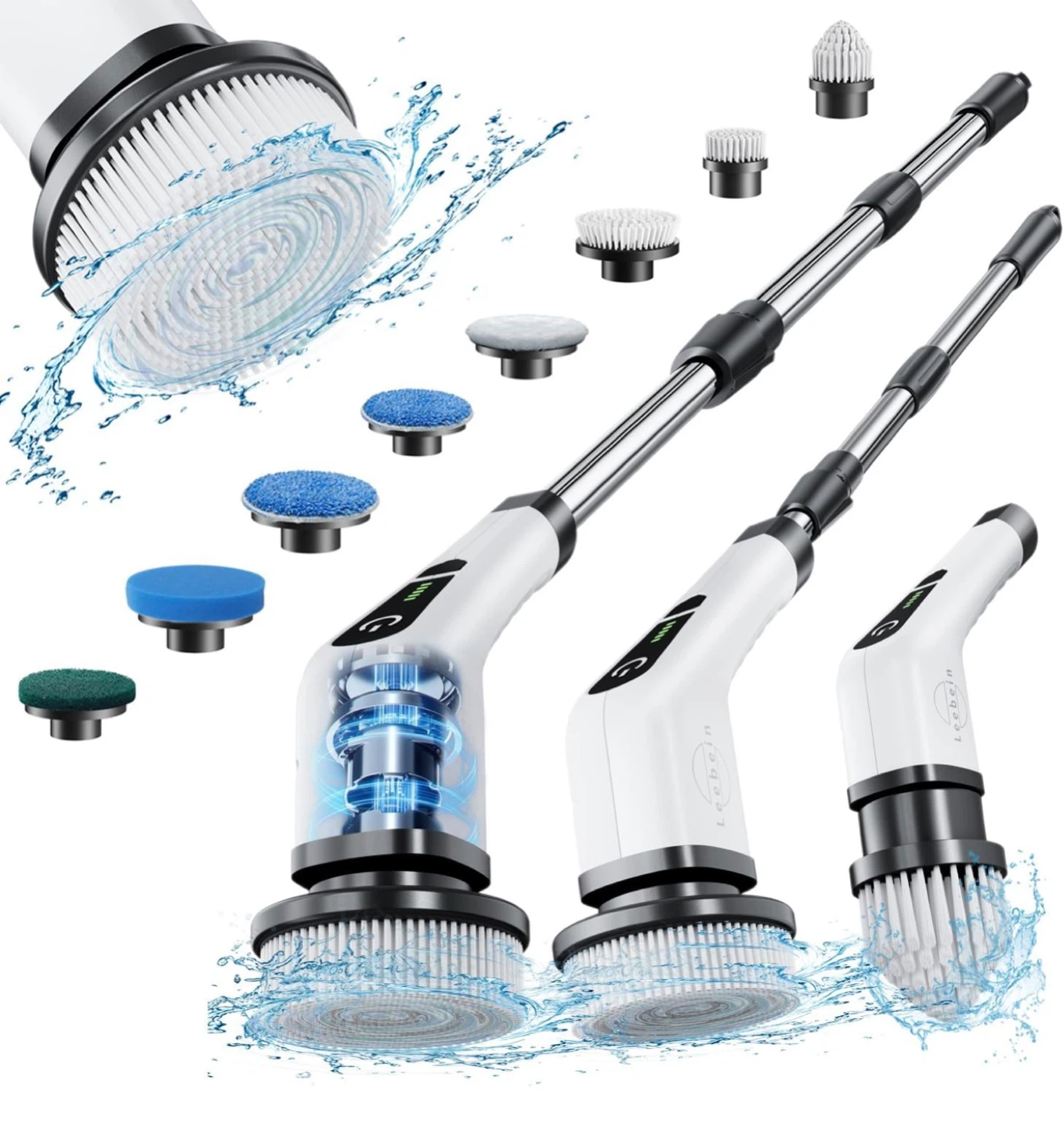 Electric Spin Scrubber with Adjustable Alloy Arm