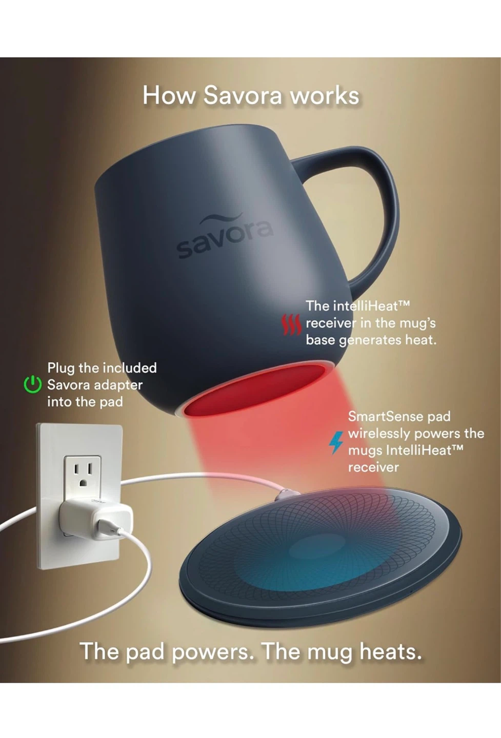 Savore IntelliHeat Smart Mug and Charging Pad - photo 2