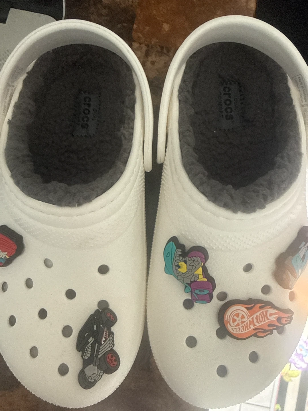 Crocs Lined Clogs White size c13