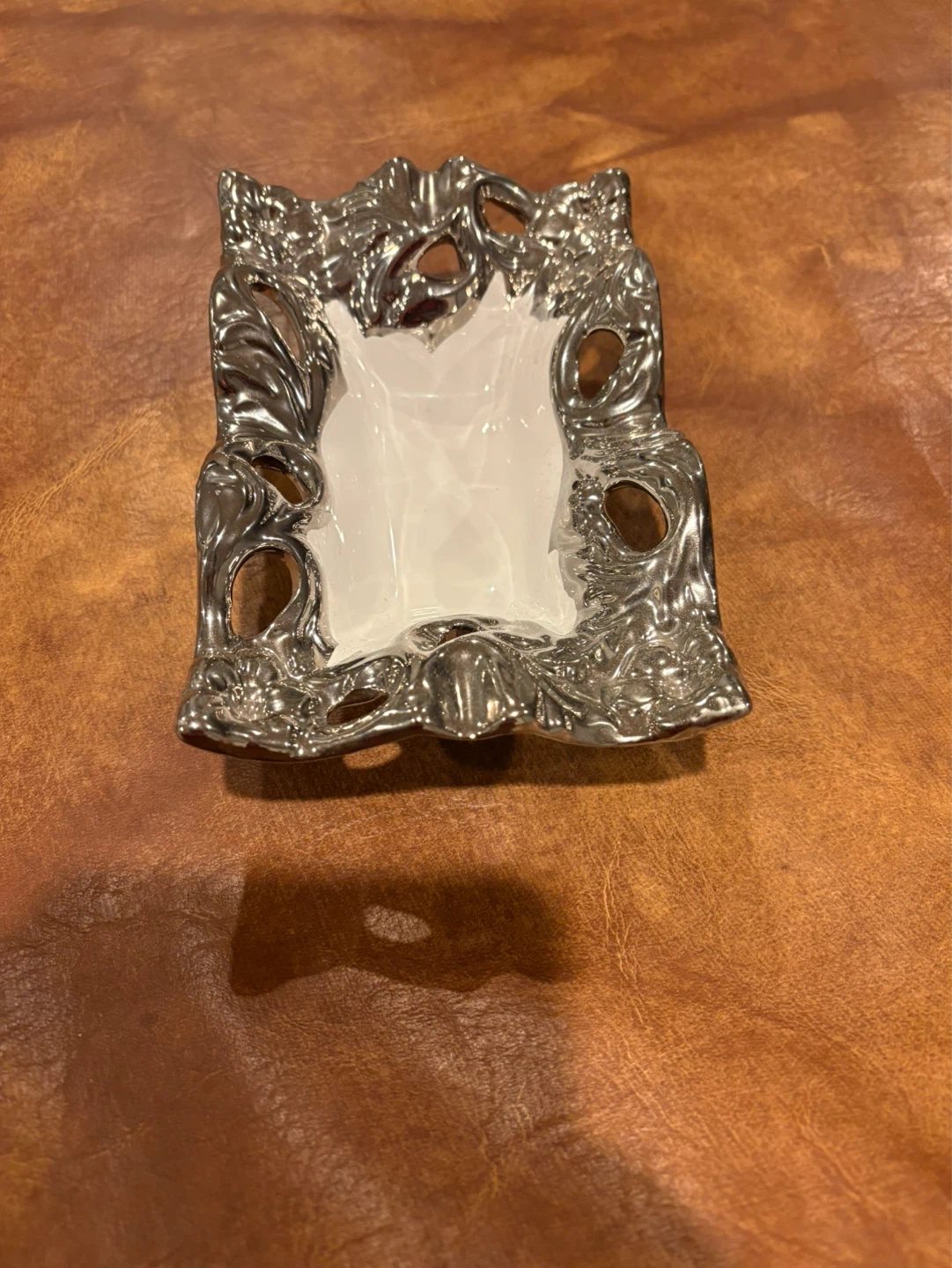 Ornate Silver Trinket Dish