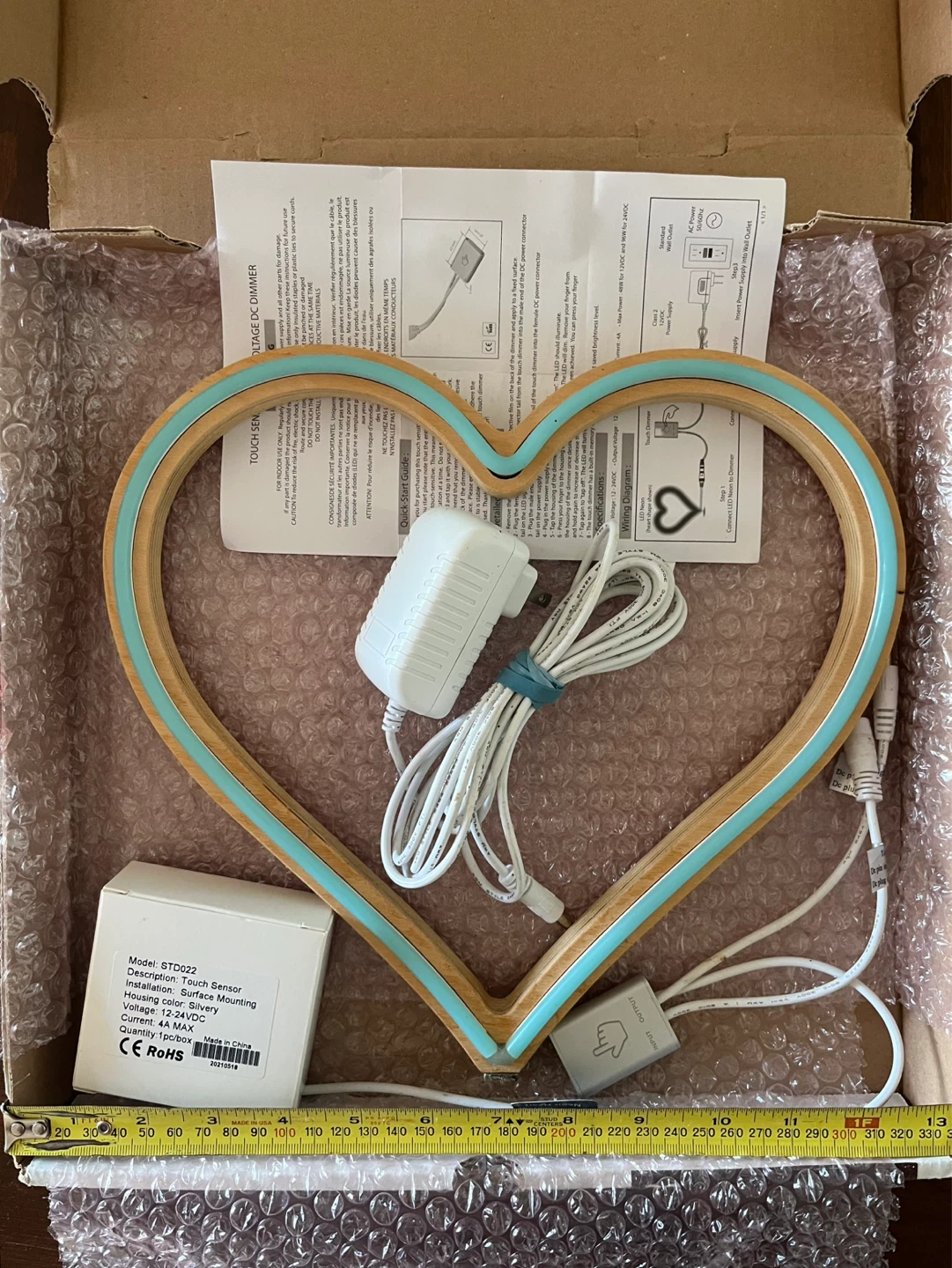 Our Glowing Hearts Neon Heart - Cyan - photo 2