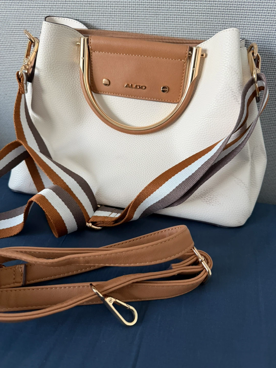 Aldo White and Brown Handbag - photo 3