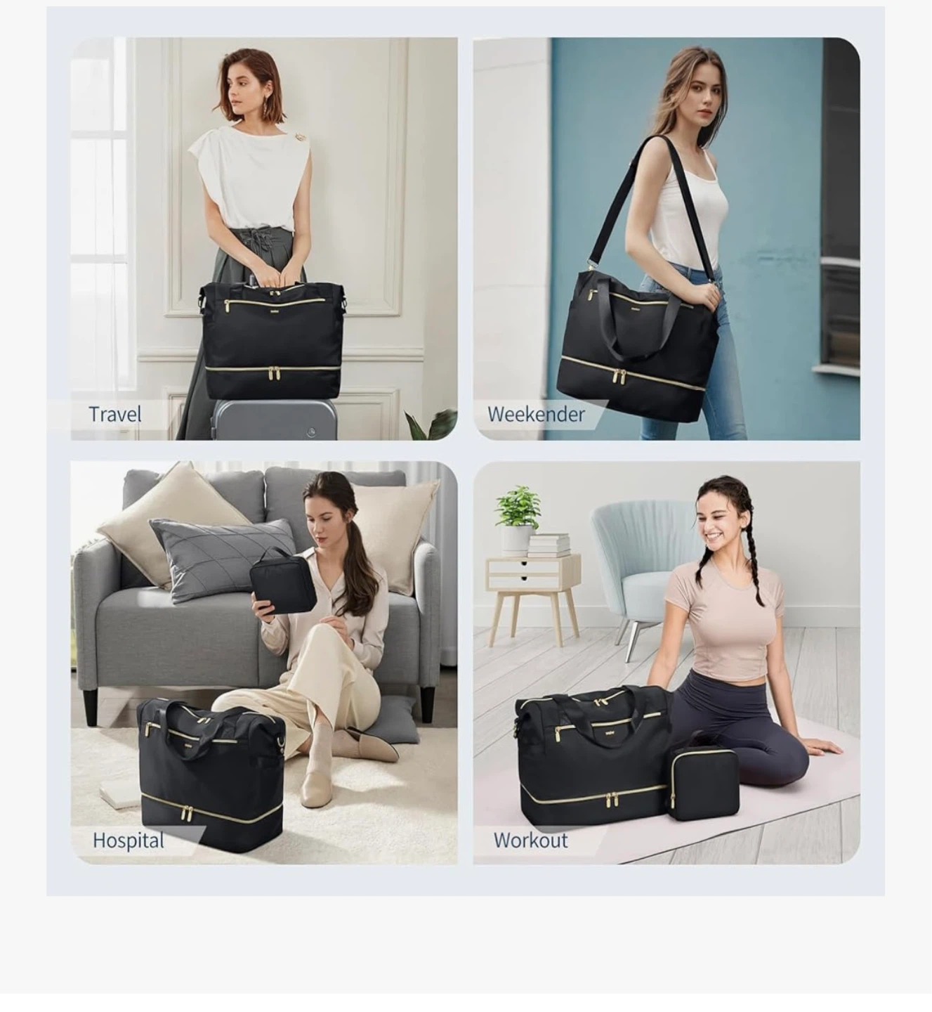 Travel Duffle Bag with Shoe Compartment - photo 2