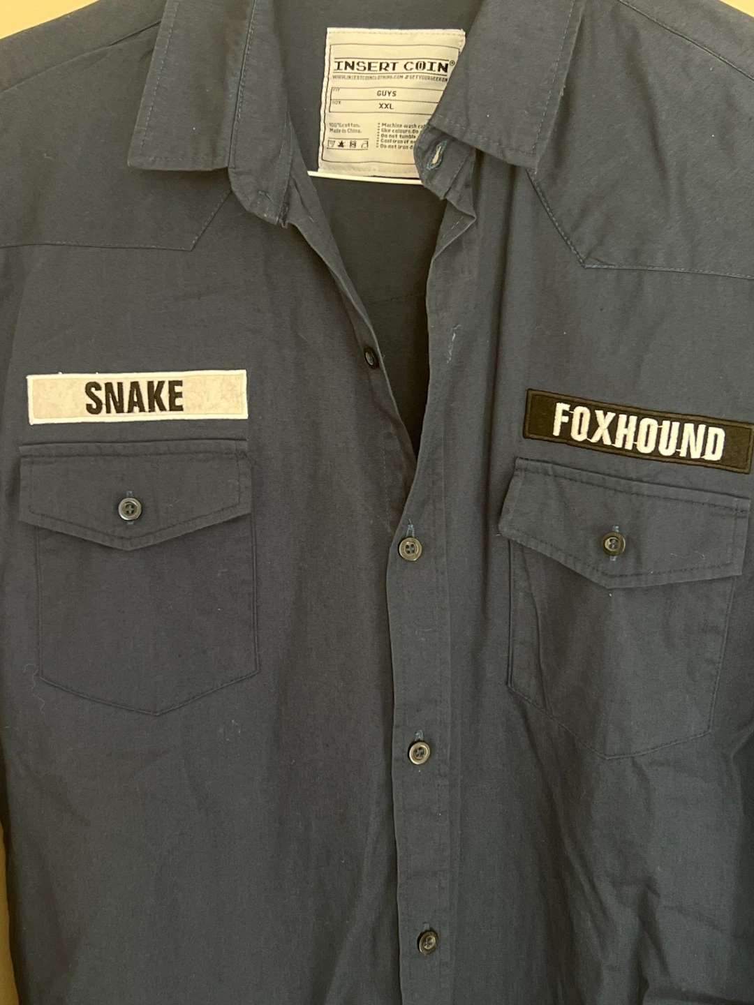 Insert Coin FOXHOUND Snake "Special Force Group" XXL Navy Shirt - photo 3
