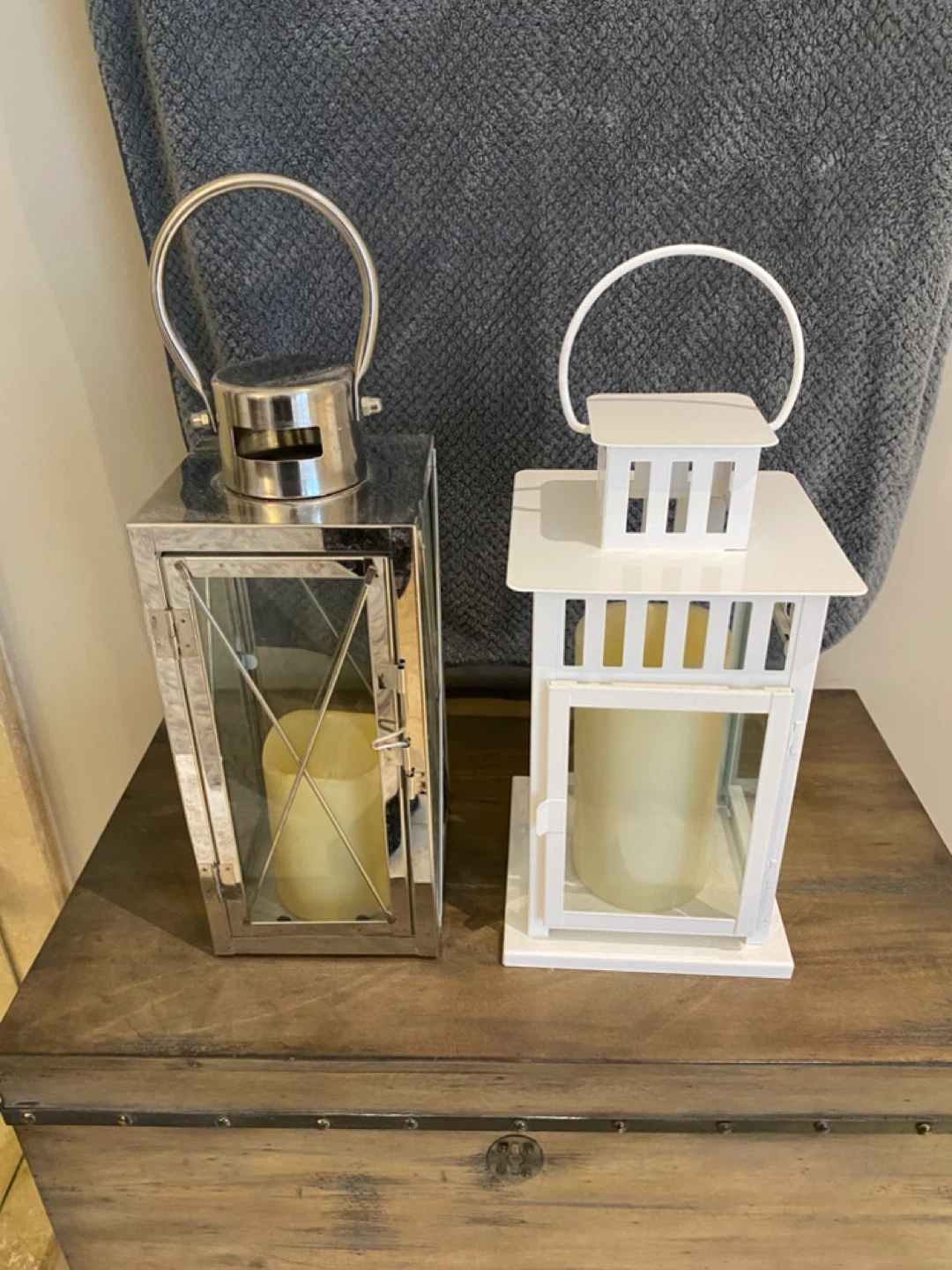 Two Lanterns with Candles