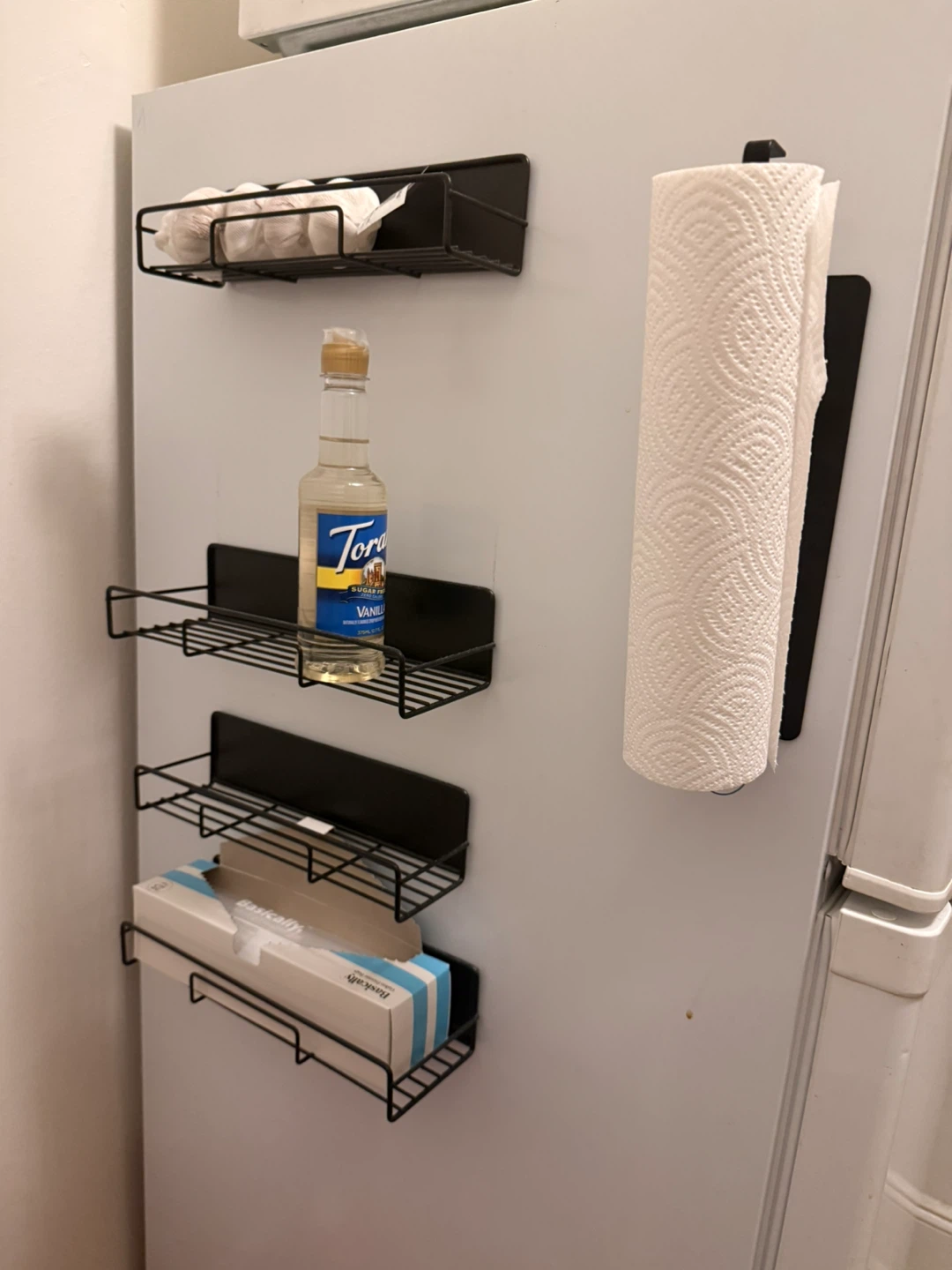 Magnetic Refrigerator Shelving Set with Paper Towel Holder