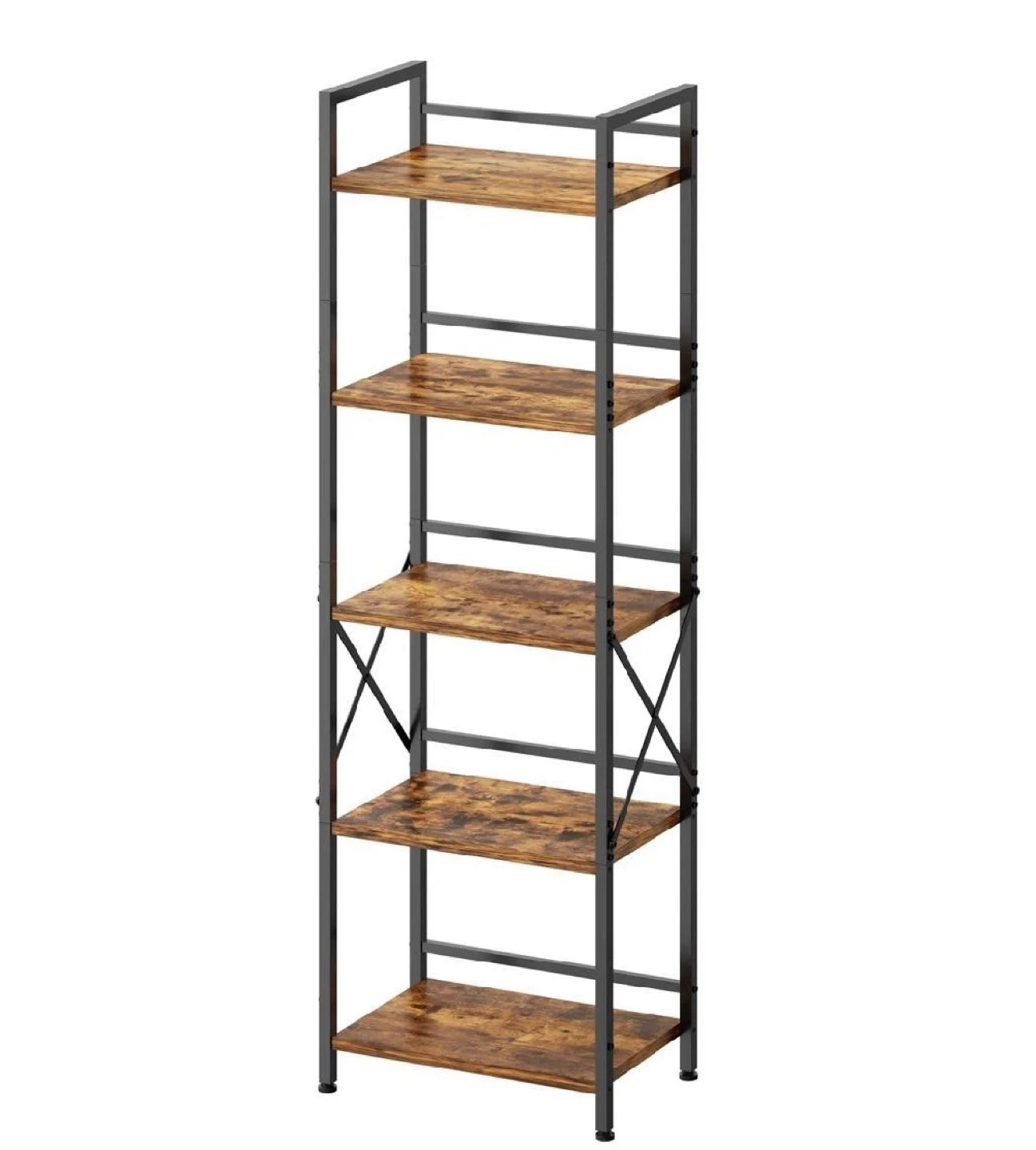 Industrial Wood Bookshelf - photo 2