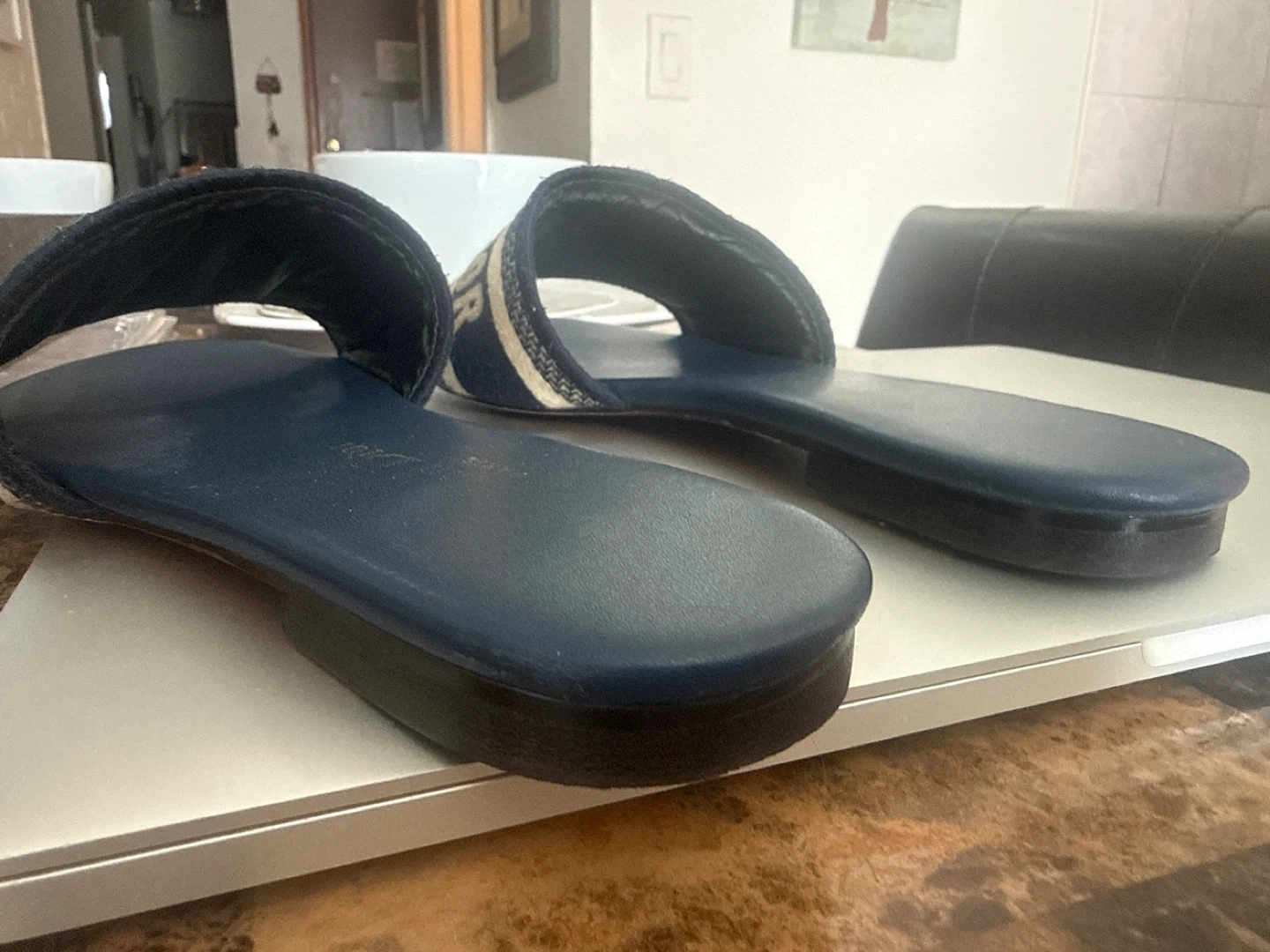 Christian Dior Paris Slides Sandals Navy Blue - Size 37 - photo 3