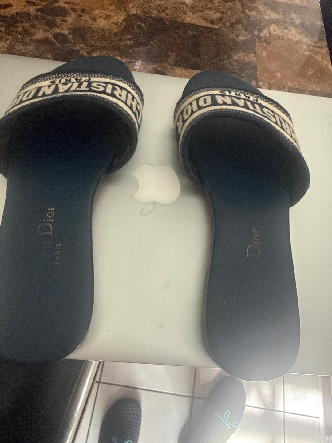 Christian Dior Paris Slides Sandals Navy Blue - Size 37 - photo 4